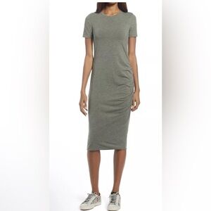 Treasure & Bond Green Sheath Midi Dress